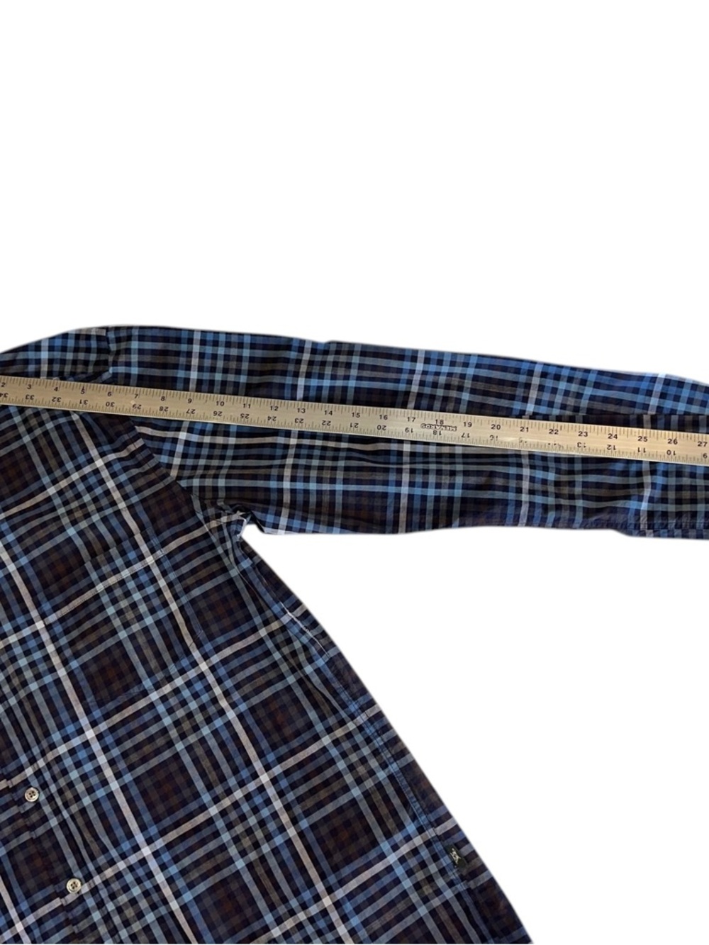 Rodd & Gunn Mens Shirt Cotton Blue Brown Plaid Long Sleeve Button Up Sz XL - Picture 8 of 9